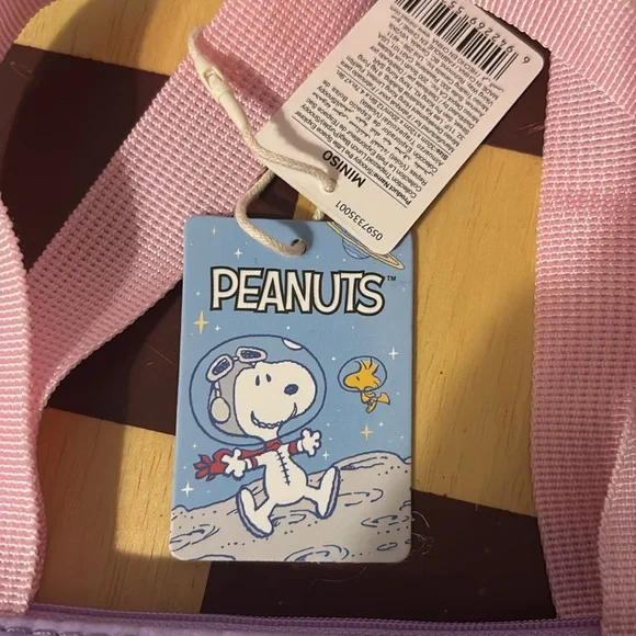 NWT Peanuts Snoopy Space Traveler Purple Insulated Lunch Tote - Picture 2 of 5